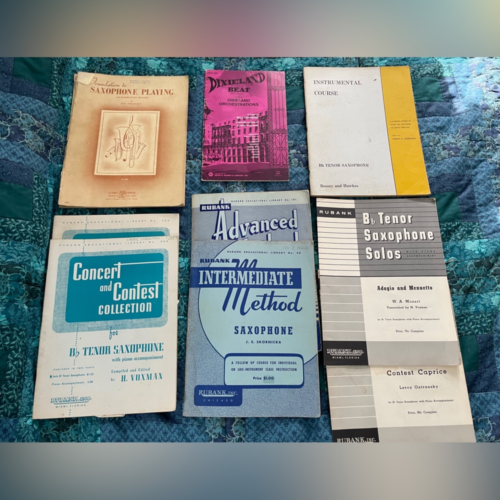 Saxophone Music Vintage 9 Piece Bundle